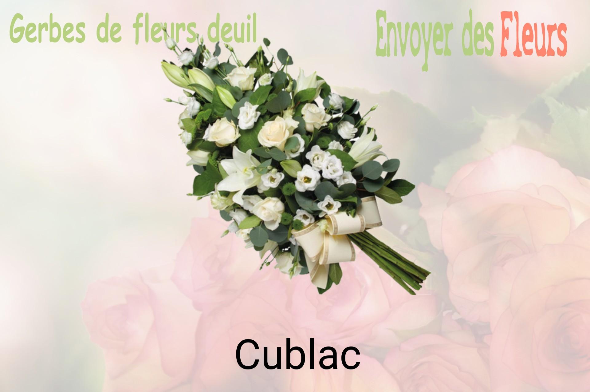 Gerbe de fleurs de deuil livrée à Cublac